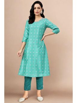 W - for Women Green Printed Kurta & Pant