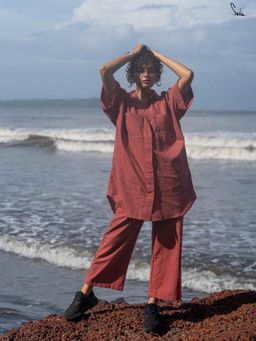 Suta - Women Brown Solid Co-ord Set