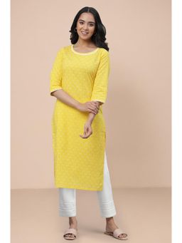 Aurelia - Women Yellow Printed Kurta & Pant