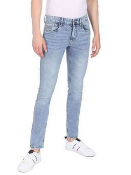 U.S. Polo Assn. Denim Co. - Men Blue Stone Wash Regallo Skinny Fit Jeans