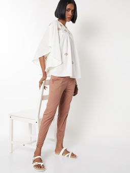 max - Women Solid Straight Brown Pant