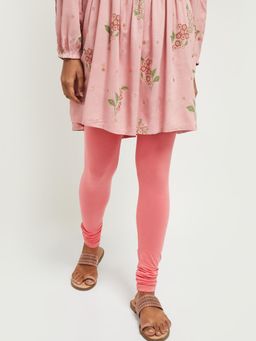 max - Women Solid Elasticated Peach Churidar