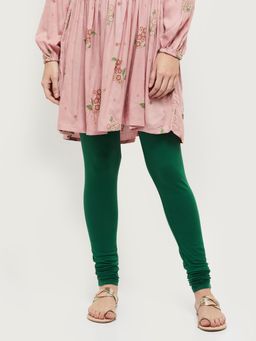 max - Women Solid Elasticated green Churidar