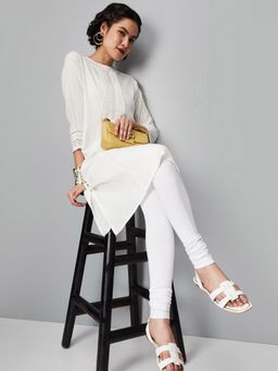 max - Women Solid Knitted Churidar