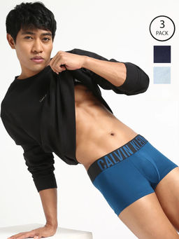 Calvin Klein - Men Multi-Color Solid Trunks (Pack of 3)