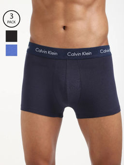 Calvin Klein - Men Multi-Color Solid Trunks (Pack of 3)