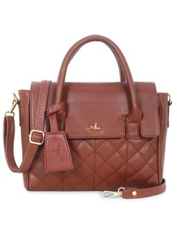 Yelloe - Tan Quilted Hand Bag with Long Sling