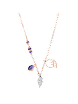 SWAROVSKI - Symbolical Pendant Wing Purple Rose Gold-Tone Plated