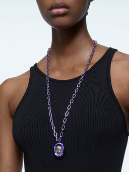SWAROVSKI - Purple Dulcis Cushion Cut Pendant Necklace