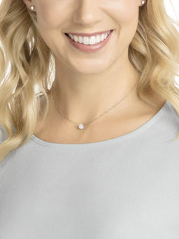 SWAROVSKI - Rose Gold Plated Round Cut White Stella Jewellery Set