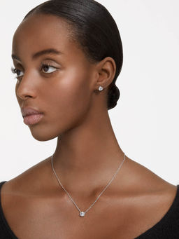 SWAROVSKI - Rhodium Plated Round Cut White Stella Jewellery Set