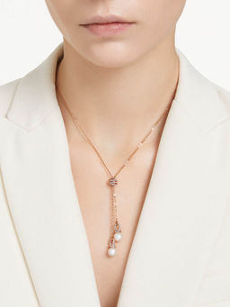 SWAROVSKI - Rose Gold Plated Pearl Originally Pendant Necklace
