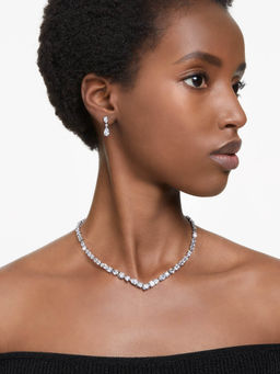 SWAROVSKI - Rhodium Plated Mixed Cuts White Mesmera Jewellery Set