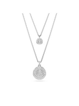 SWAROVSKI - Rhodium Plated Sublima Layered Pendant Necklace