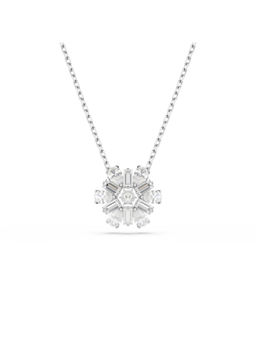 SWAROVSKI - Rhodium Plated Snowflake White Idyllia Pendant Necklace