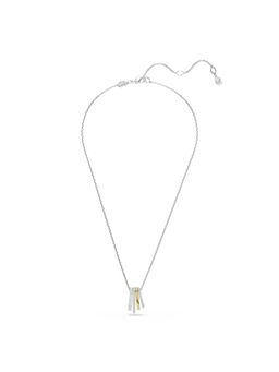 SWAROVSKI - Rhodium White Mixed Metal Finish Hyperbola Necklace