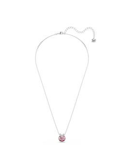 SWAROVSKI - Rhodium Plated Round Cut Red Bella Pendant Necklace