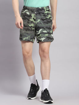 Rock.it - Green Printed Regular Fit Shorts