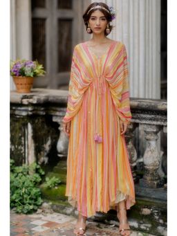 Paulmi & Harsh - Striped Roman Drape Kaftan (Set of 2)
