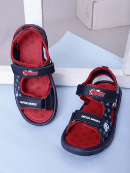Kidsville - Official Captain America Printed Navy Blue Boys Sandals