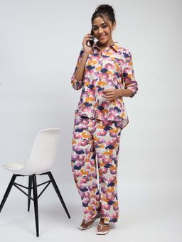 Global Republic - Rayon Digital Print Multicolor Night Suit (Set of 2)