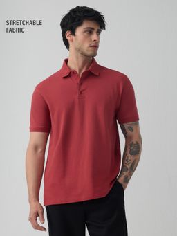 The Souled Store - Classic Jester Men Pink Polo T-Shirt