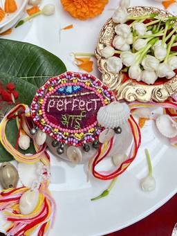 Moedbuille - Handcrafted Silk Multi-Colour Rakhi