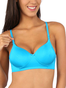 Bralux - Rose Padded Bra-Turquoise Blue