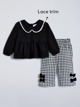 Hopscotch - Houndstooth Cotton Jogger Set