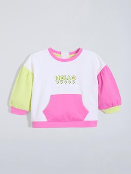 Hopscotch - Pure Cotton Colorblock Sweatshirt