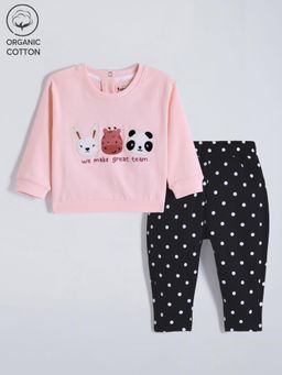 Hopscotch - Animal Applique Cotton Jogger Set