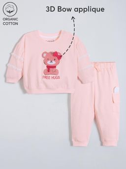 Hopscotch - 3D Bow Applique Sweatshirt and Joggers