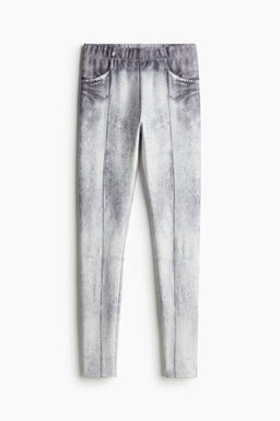 H&M - Women Grey Denim-Look Leggings