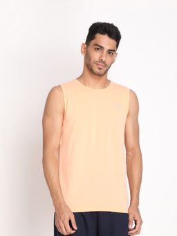 CHKOKKO - Men Cotton Tank Tops Sleeveless Orange Vest