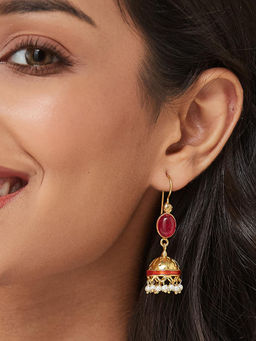Fabindia - Red Jhumka Earrings
