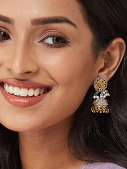Fabindia - White Metal Jhumka Earrings