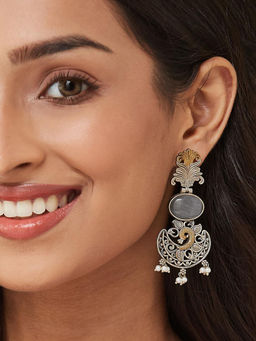 Fabindia - White Metal Dangler Earrings