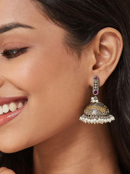 Fabindia - White Metal Jhumka Earrings