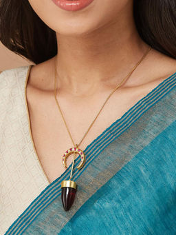 Fabindia - Red Metal Long Necklace