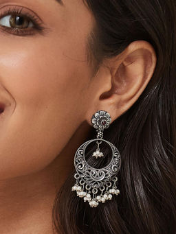 Fabindia - Maroon Chandbali Earrings