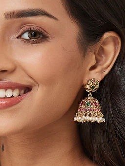 Fabindia - Multi-Color Metal Jhumka Earrings