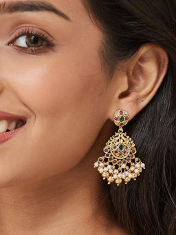 Fabindia - Pink Metal Dangler Earrings