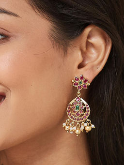 Fabindia - Pink Metal Dangler Earrings