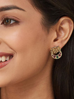 Fabindia - Multi-Color Metal Drop Earrings