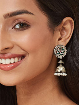 Fabindia - Multi-Color Metal Jhumka Earrings