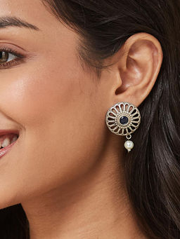 Fabindia - Blue Metal Drop Earrings