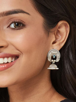 Fabindia - Blue Metal Jhumka Earrings