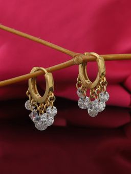 Carlton London - Gold-Toned Circular Hoop Earrings