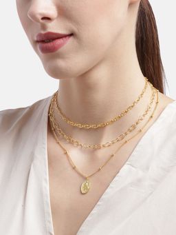 Carlton London - Gold-Plated Brass Layered Necklace