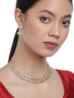 Carlton London - Gold-Plated Cz-Studded Handcrafted Jewellery Set